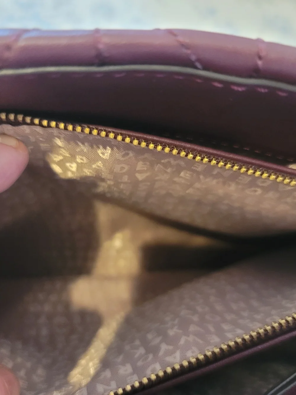 kate spade Quilted Leather Tote Bag in Plum Purple